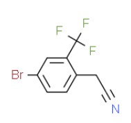 2-(4-Bromo-2-(trifluoromethyl)phenyl)acetonitrile의 분자구조식