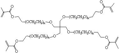 4-Arm PEG-Methacrylate 분자구조식