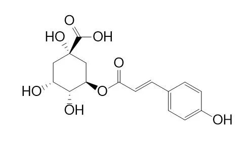 3-O-Coumaroylquinic acid의 분자구조식