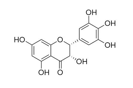 Isodihydromyricetin의 분자구조식