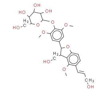 Alangilignoside B의 분자구조식