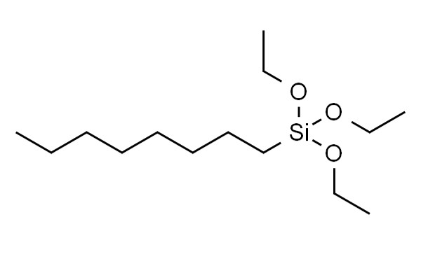 Triethoxy(octyl)silane,의 분자 구조식