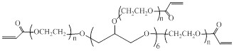 8-Arm PEG-Acrylate 분자구조식