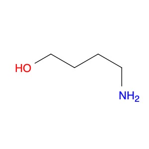 1-Butanol, 4-amino-의 분자구조식