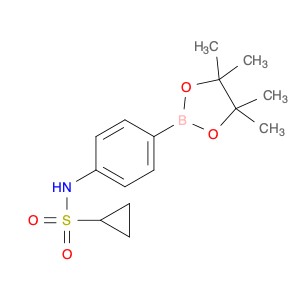 Cyclopropanesulfonamide,N-[4-(4,4,5,5-tetramethyl-1,3,2-dioxaborolan-2-yl)phenyl]-의 분자구조식