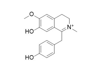 N-Methyldehydrococlaurine의 분자 구조식