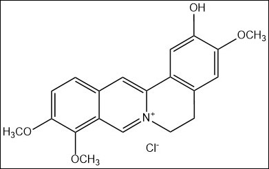 Columbamine chloride의 분자 구조식