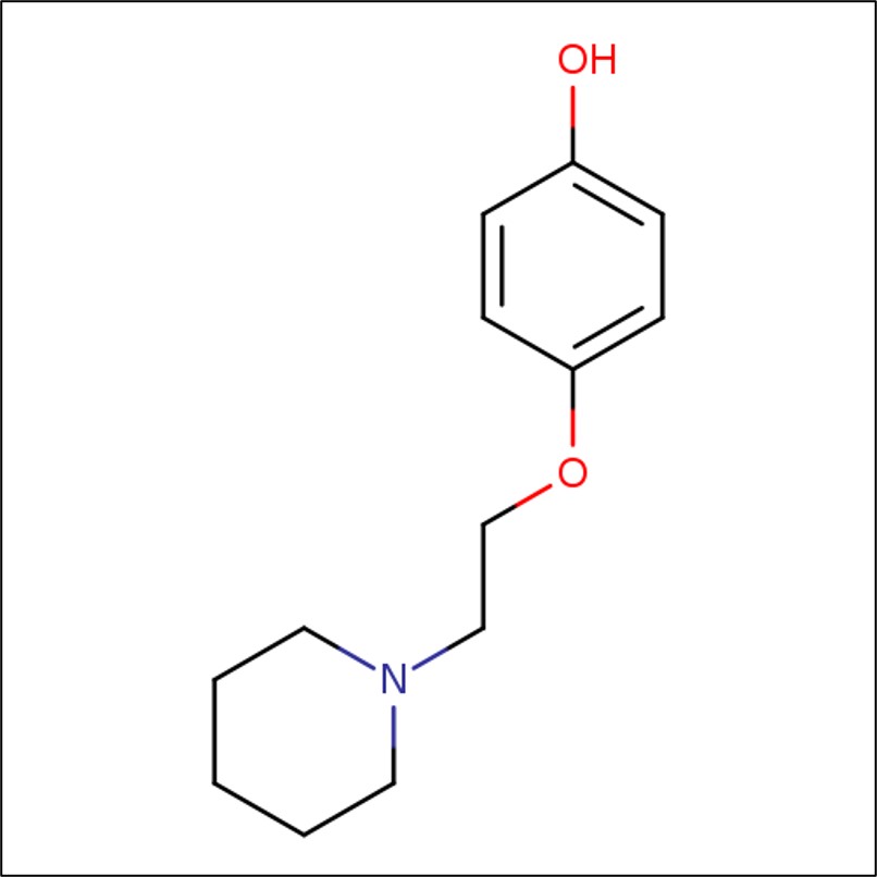 100238-42-4 | 4-[2-(1-Piperidinyl)ethoxy] phenol의 분자 구조식