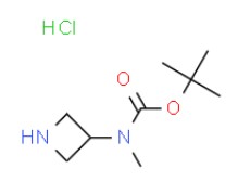 tert-Butyl azetidin-3-yl(methyl)carbamate hydrochloride의 분자구조식