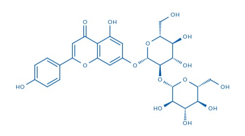 Apigenin-7-O- sophroside Apigenin-7-O-β-D- sophoroside의 분자구조식