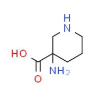 3-aminopiperidine-3-carboxylic acid의 분자구조식