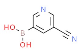 (5-cyanopyridin-3-yl)boronic acid의 분자구조식