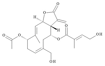 Eupalinolide C의 분자구조식