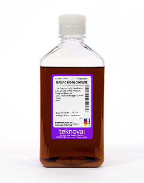Terrific Broth Complete. 1000mL, Sterile.