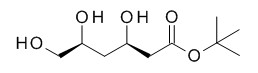 (4R-cis)-6-Hydroxymethyl-2,2-dimethyl-1,3-dioxane-4-aceticacid, 1,1-dimethylethyl ester의 분자 구조식