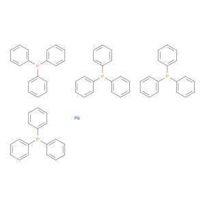 Palladium, tetrakis(triphenylphosphine)-, (T-4)-의 분자구조식