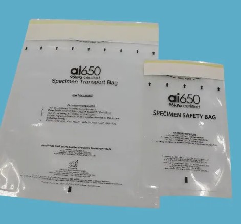 S168283 95 KPa Safety Transport Bags For Transportation Of Medical Or Clinical Or Diagnostic Specimens (OD 165mm X 283m)
