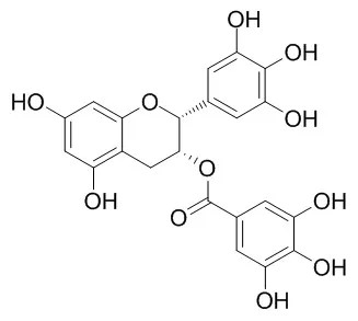 (-)-Epigallocatechin gallate의 분자 구조식