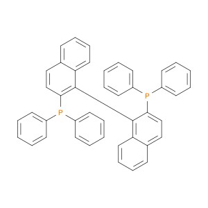 2,2’-Bis(diphenylphosphino)-1,1’-binaphthalene의 분자구조식