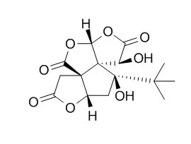 Chemfaces의 (-)-Bilobalide 제품 화학 물질의 구조