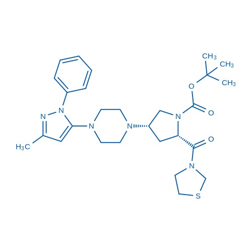(2S,4S)-4-[4-(3-Methyl-1-phenyl-1H-pyrazol-5-yl)-1-piperazinyl]-2-(3-thiazolidinylcarbonyl)-1-pyrrolidinecarboxylic acid tert-butyl ester