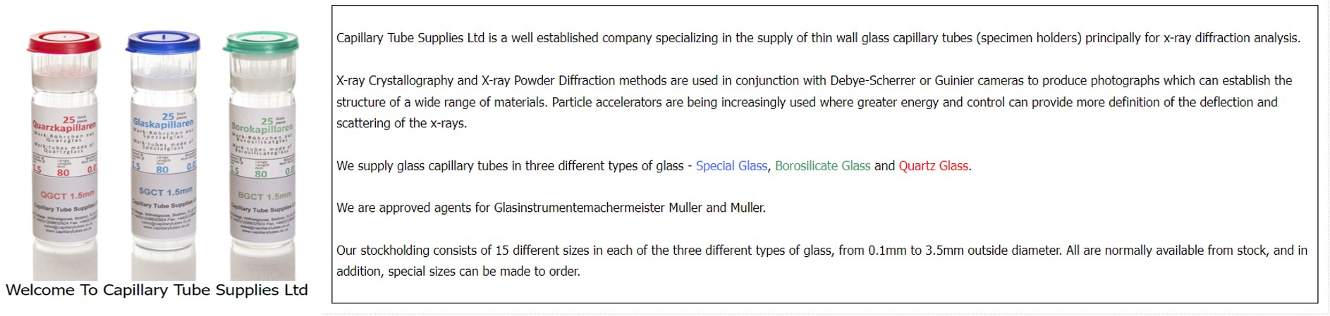 Capillary Tube Supplies를 대표하는 이미지